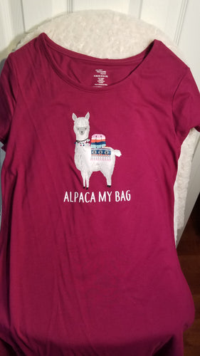 Alpaca Themed Pajama Top