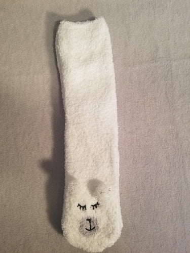 Alpaca White High Socks
