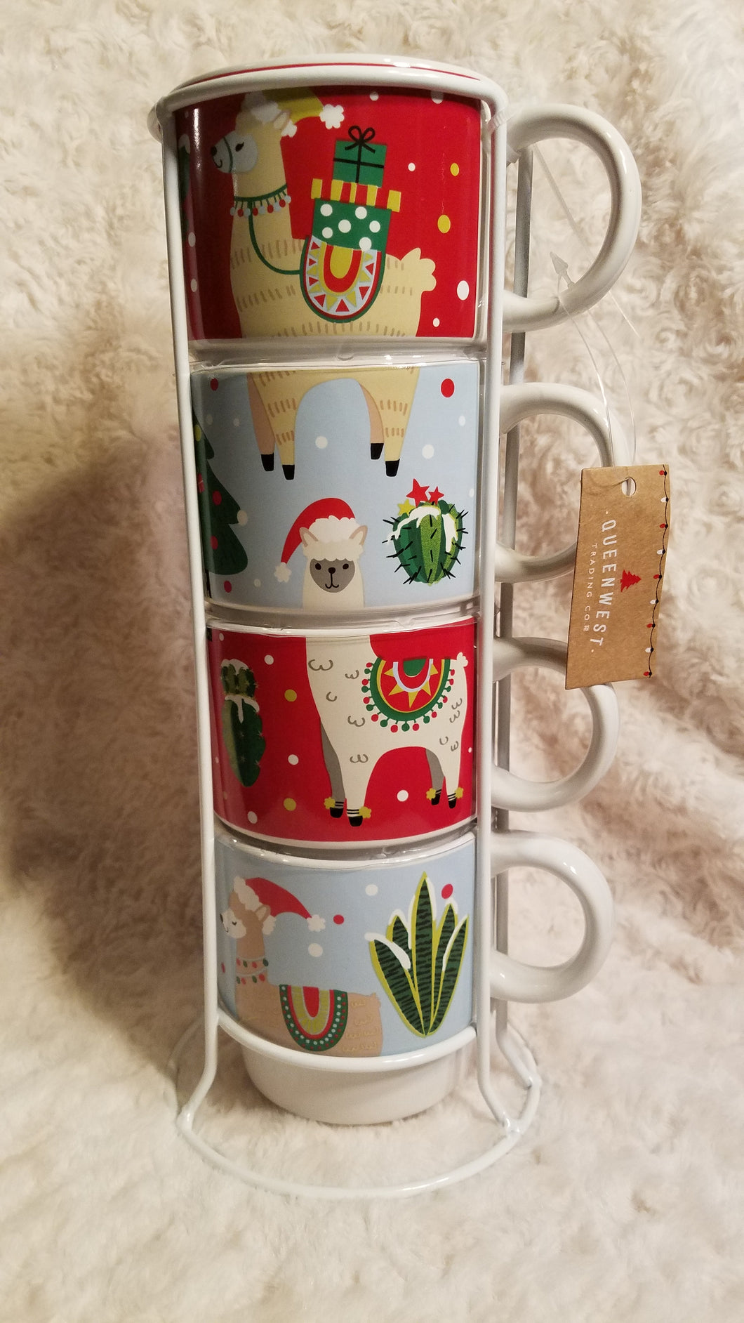 Stackable Christmas Alpaca Mugs