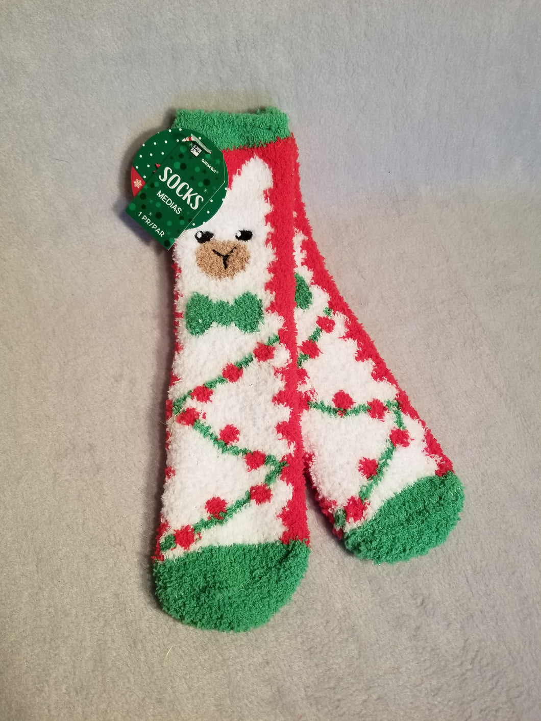 Fluffy Christmas Socks