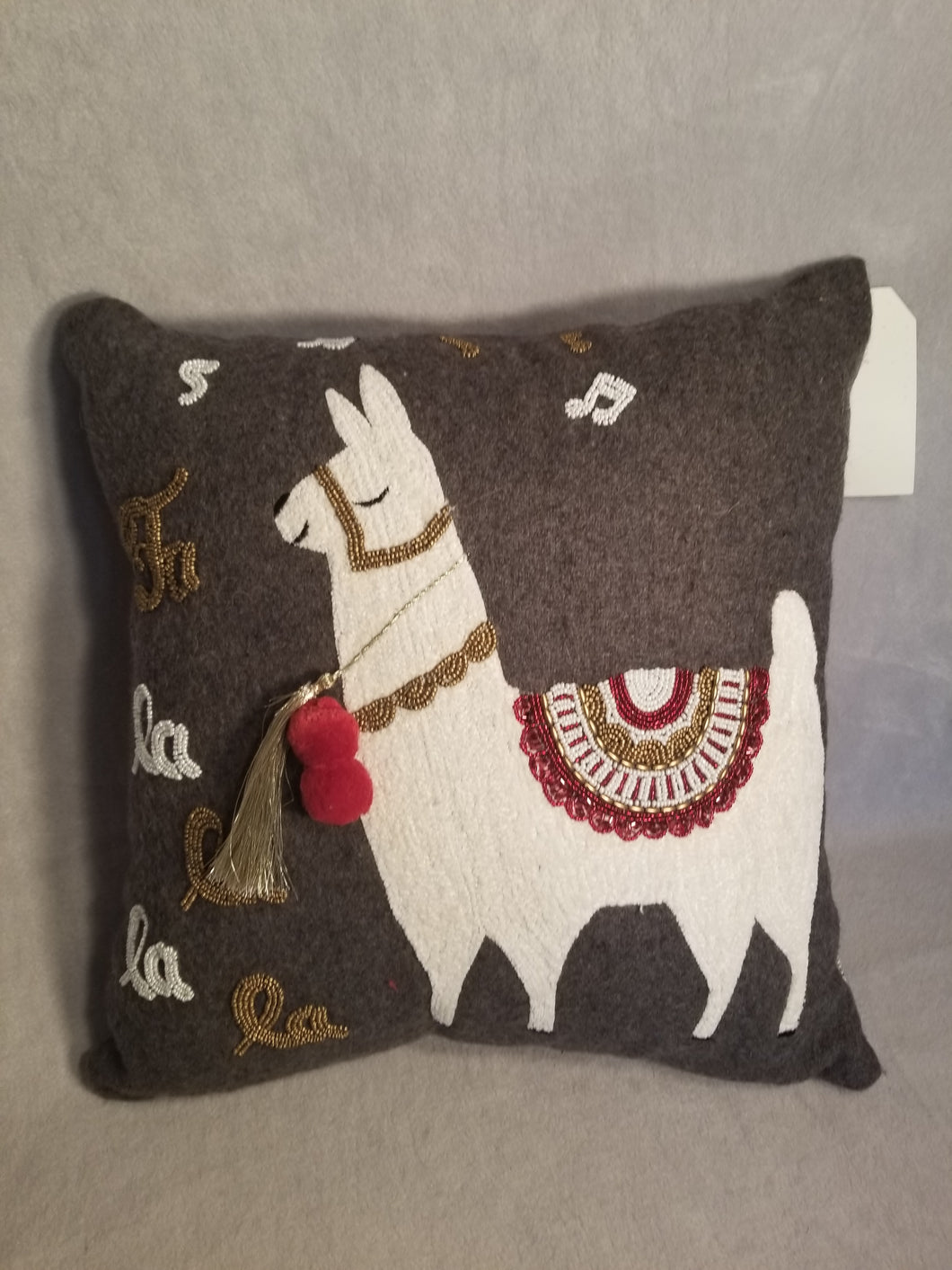 Fa-La-La Holiday llama Pillow