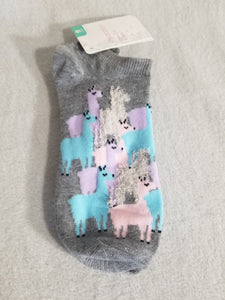 Alpaca themed ankle socks